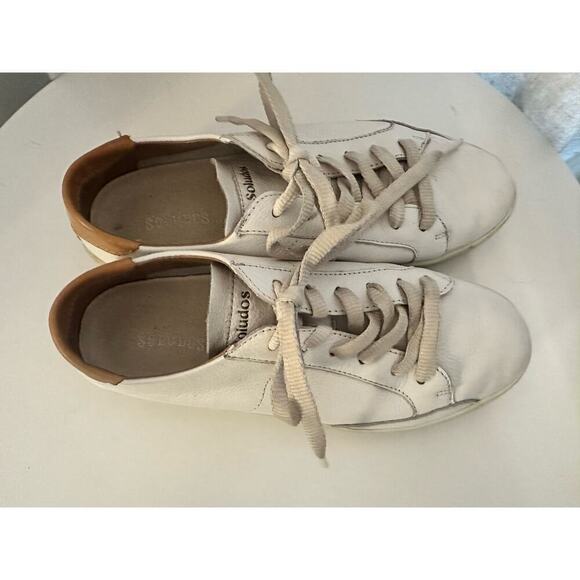 Soludos Original Ibiza Leather Sneaker in Oasis White Women’s Size 7.5 EUC - Picture 4 of 9